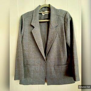 Alfred Dunner gray tweed pant suit